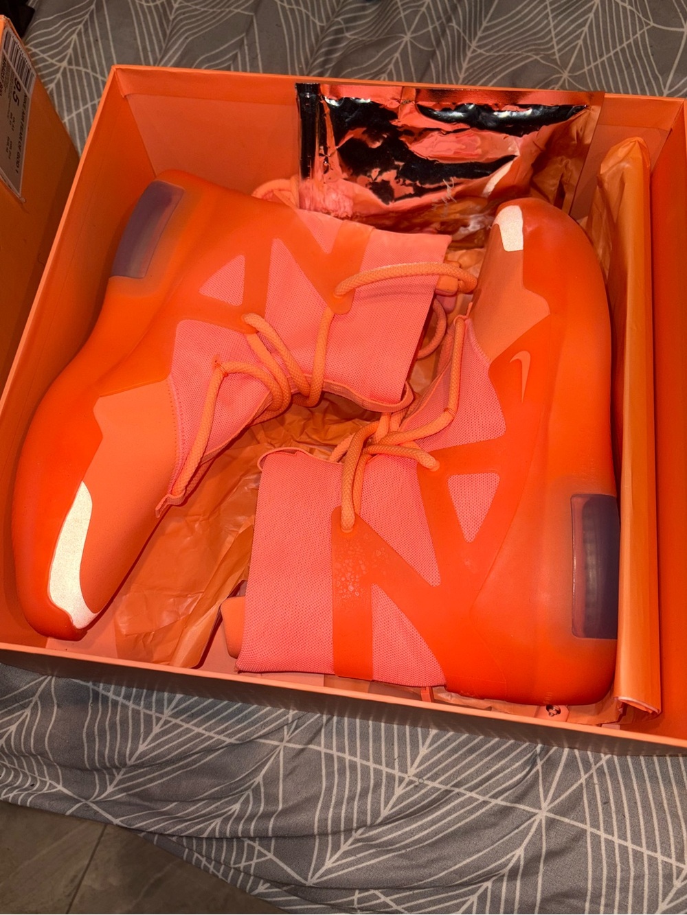 Fear of God Orange High-Top Sneakers